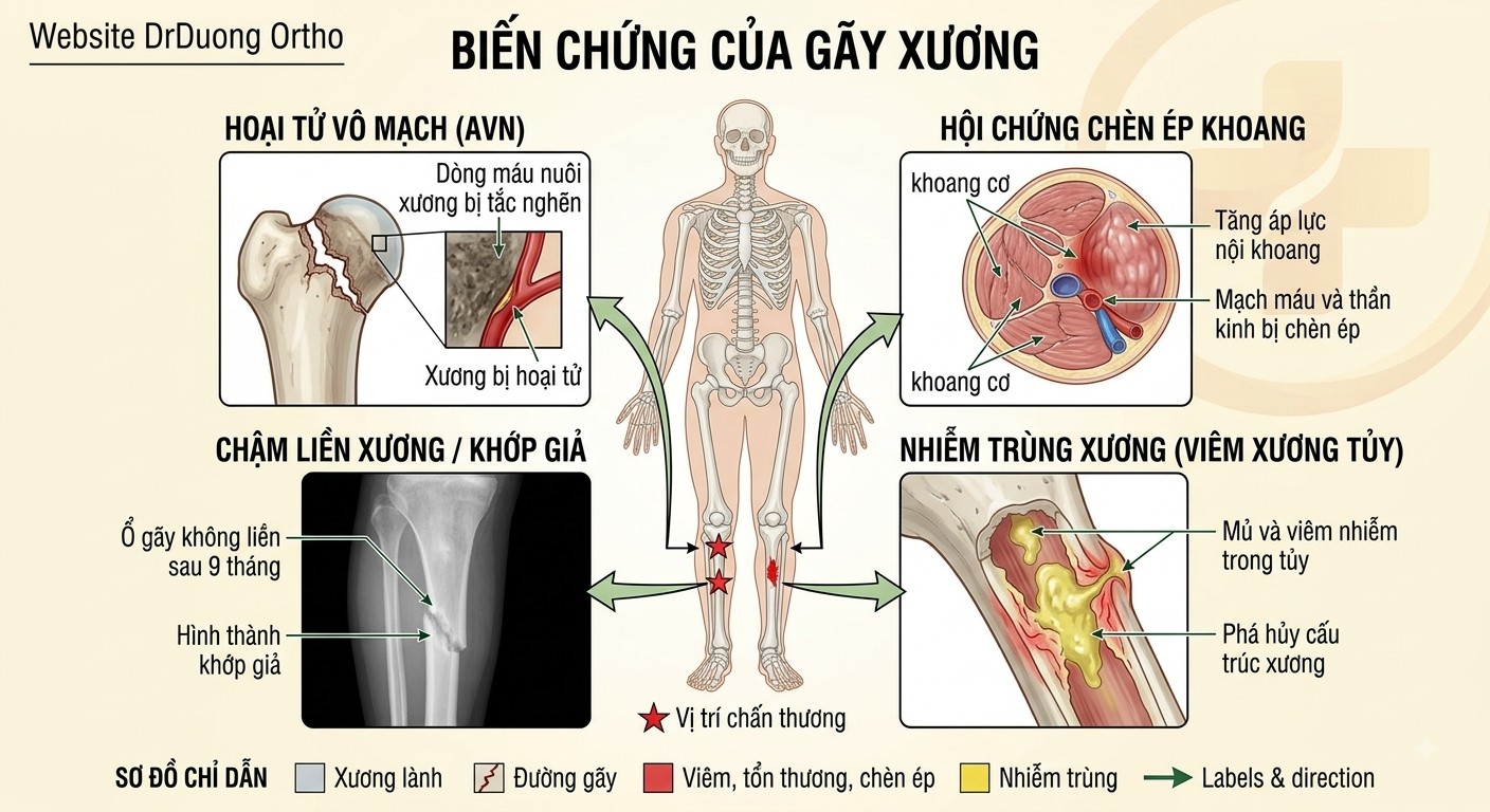 Biến chứng gãy xương