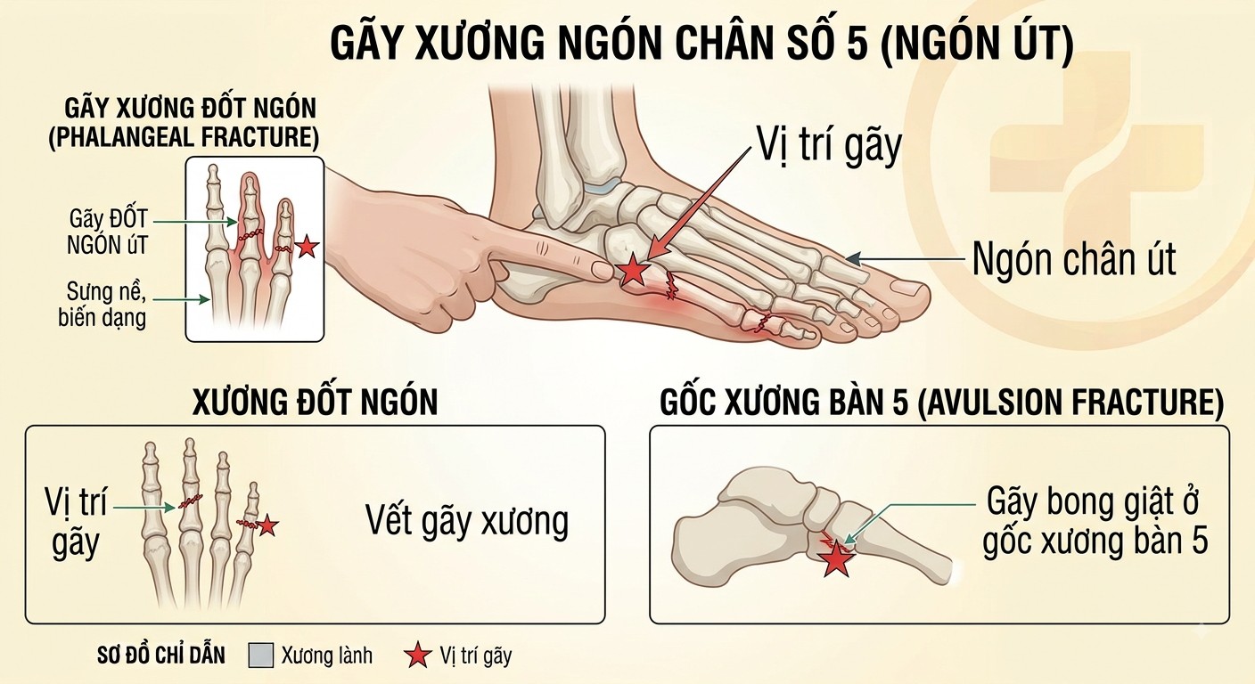 Gãy xương ngón chân số 5