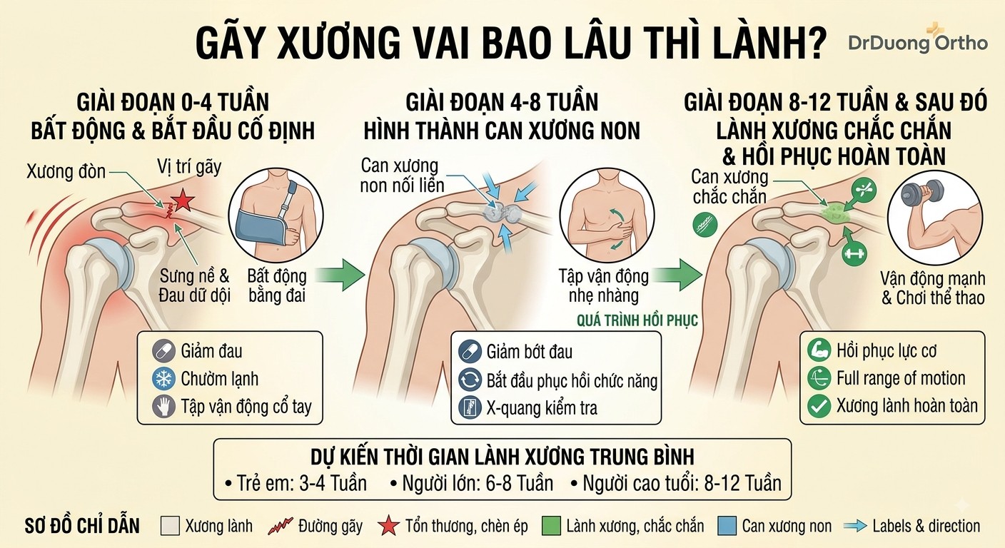 Gãy xương vai bao lâu lành