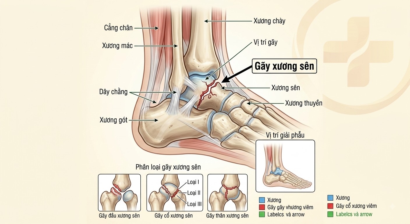Gãy xương sên là gì