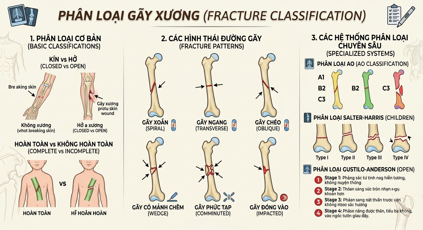phân loại gãy xương