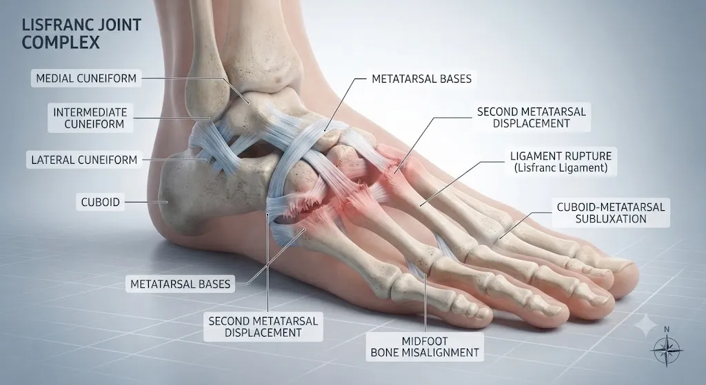 Nguyên nhân gây trật khớp Lisfranc