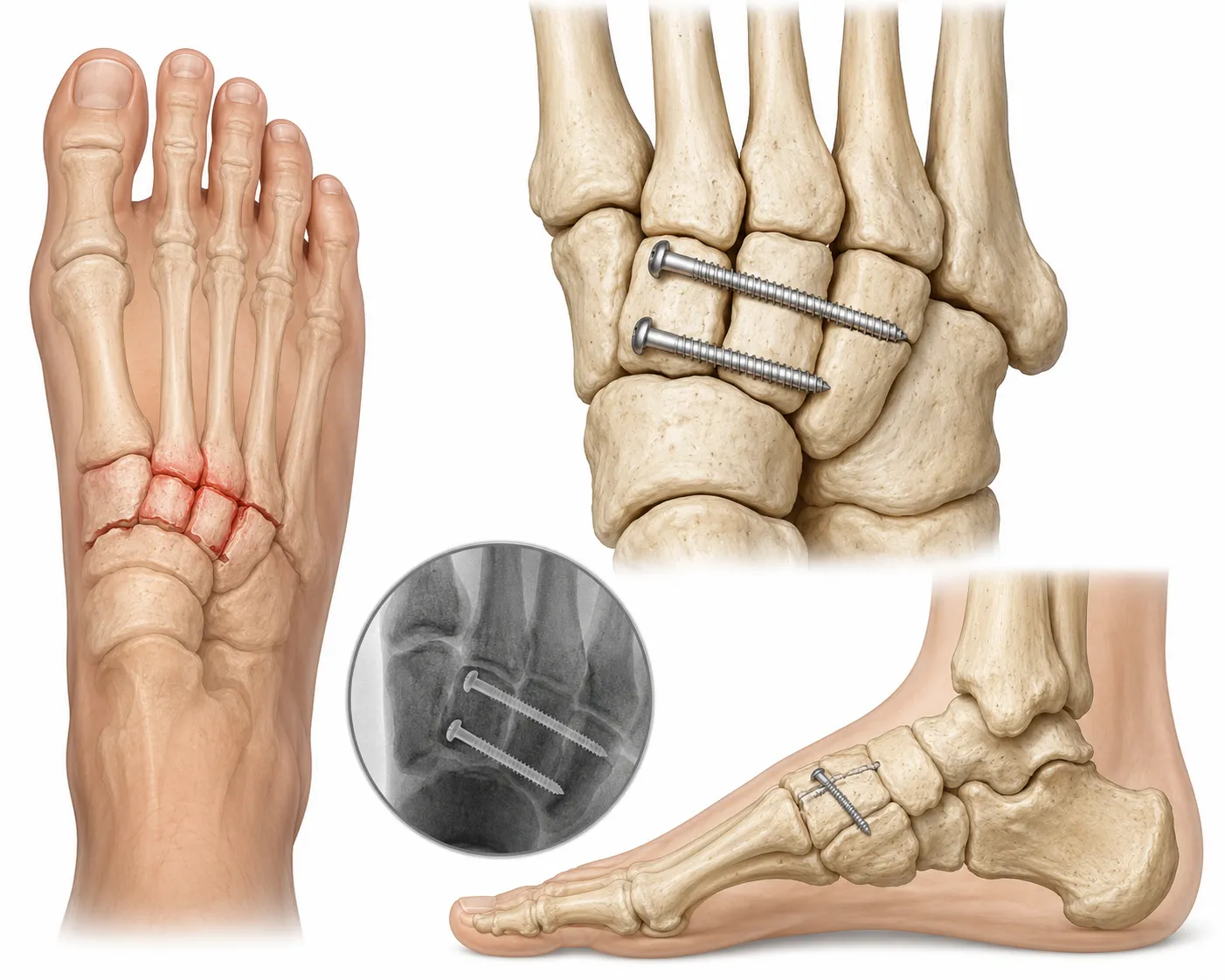 Cách điều trị trật khớp Lisfranc hiệu quả
