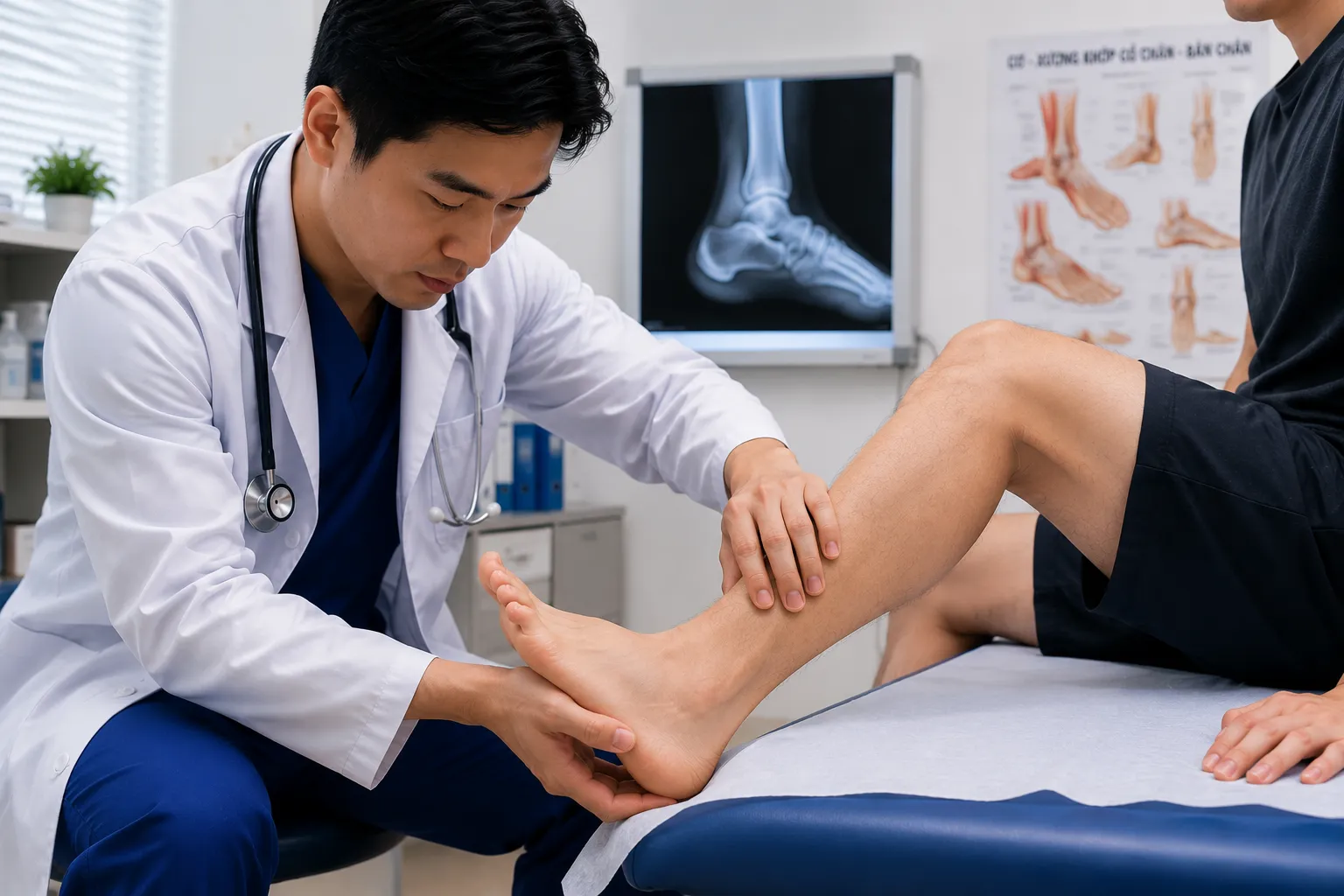 Sơ cứu đúng cách khi bị trật khớp chân 