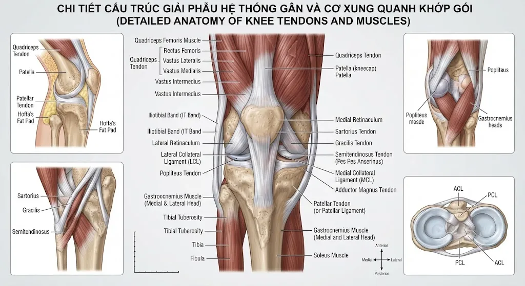Chấn thương gân đầu gối là gì?