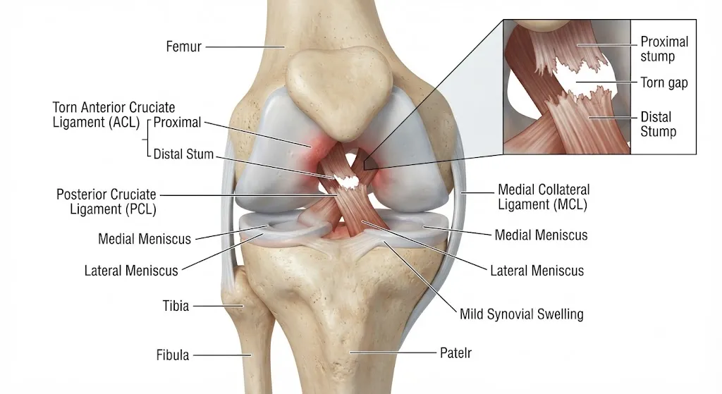 Đứt dây chằng chéo trước khớp gối là gì?