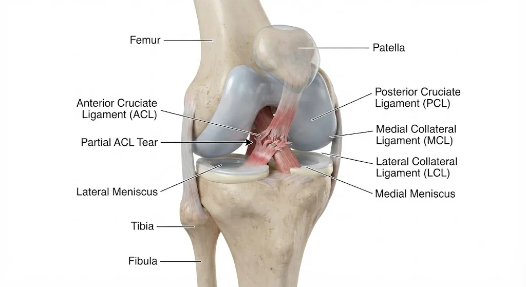 Rách bán phần dây chằng chéo trước là gì?
