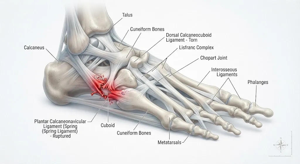 Đứt dây chằng bàn chân là gì?