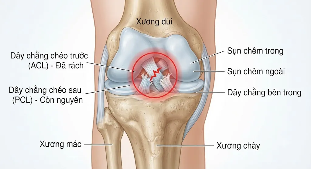 Nguyên nhân và cơ chế gây chấn thương ACL