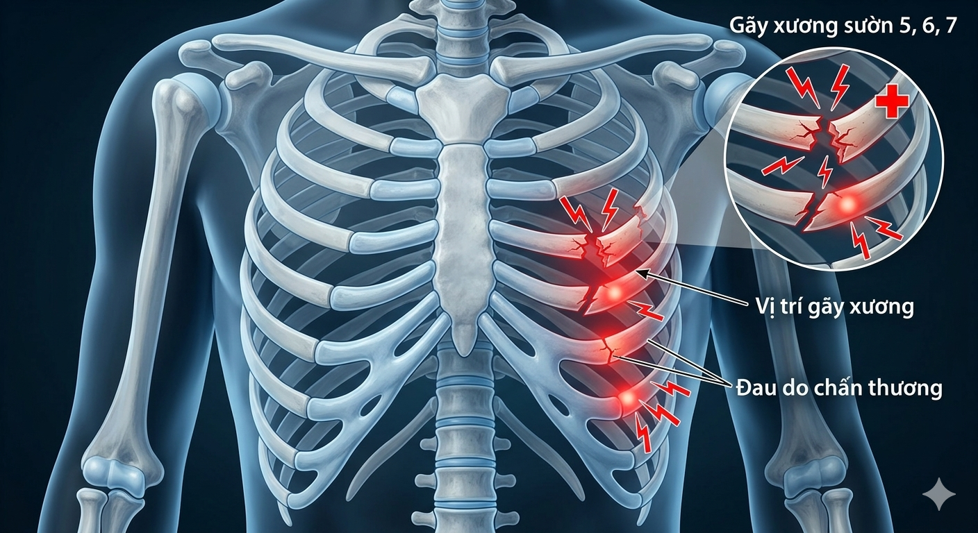 Gãy Xương Sườn Bao Lâu Thì Lành? Lộ Trình Phục Hồi Chuẩn Y Khoa
